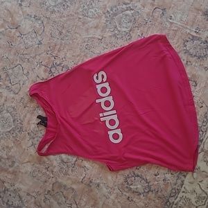 Adidas hot pink workout tank